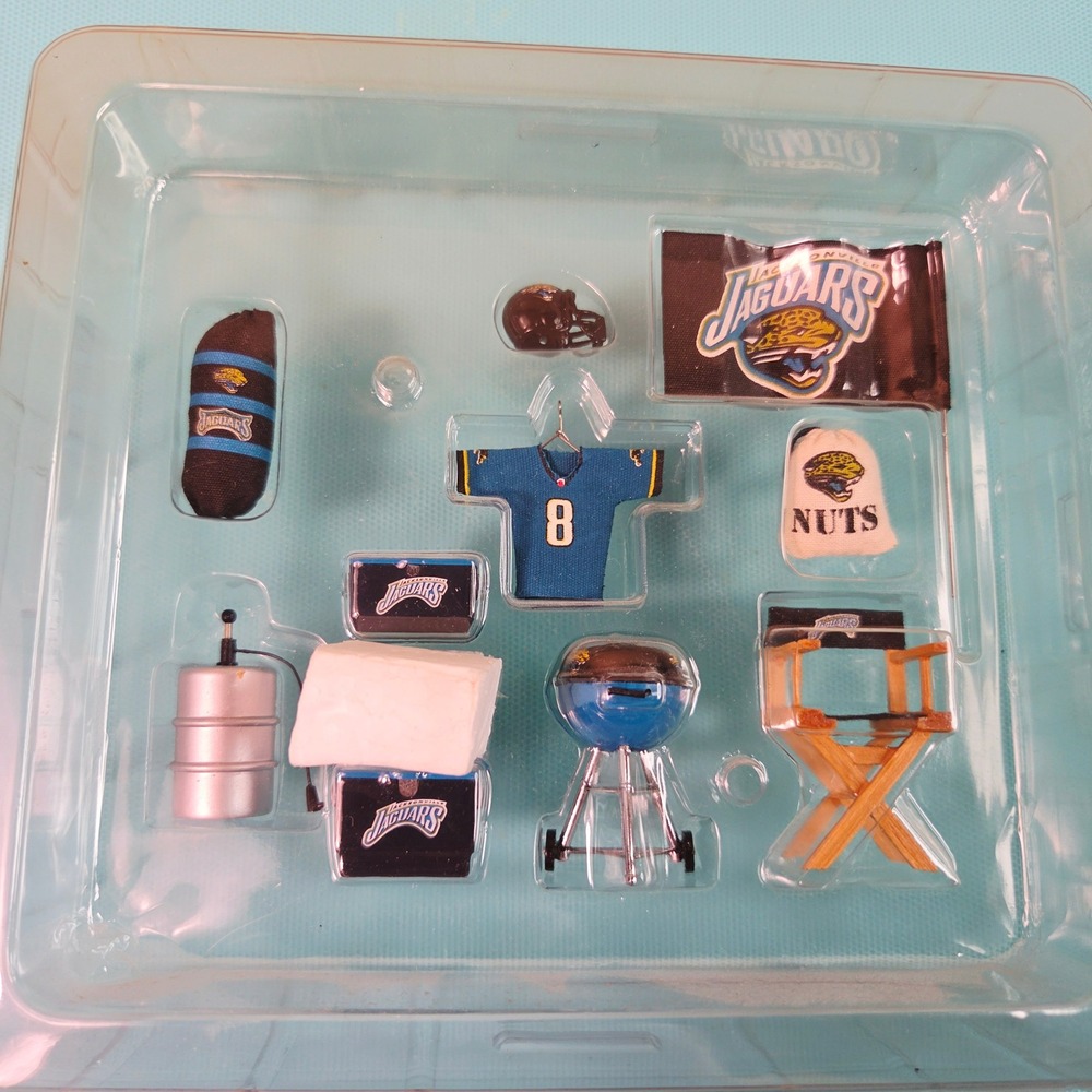 Jacksonville Jaguars NFL Tailgate Miniature Set 1:12 Scale Dollhouse Accessories